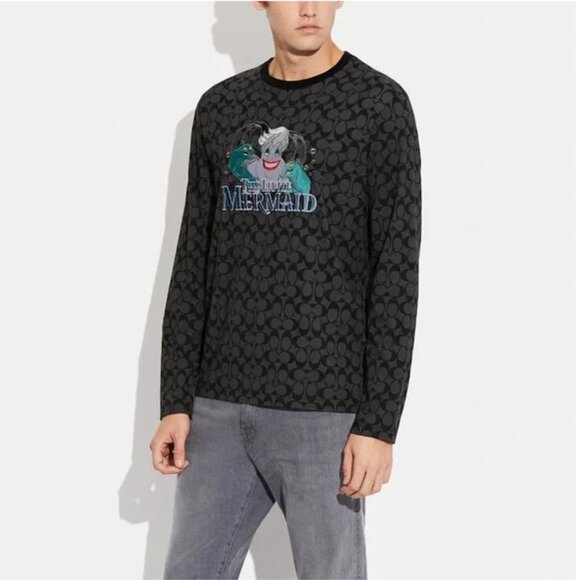 Coach x Disney Ursula Villains Long Sleeve Logo Shirt - Picture 2 of 13